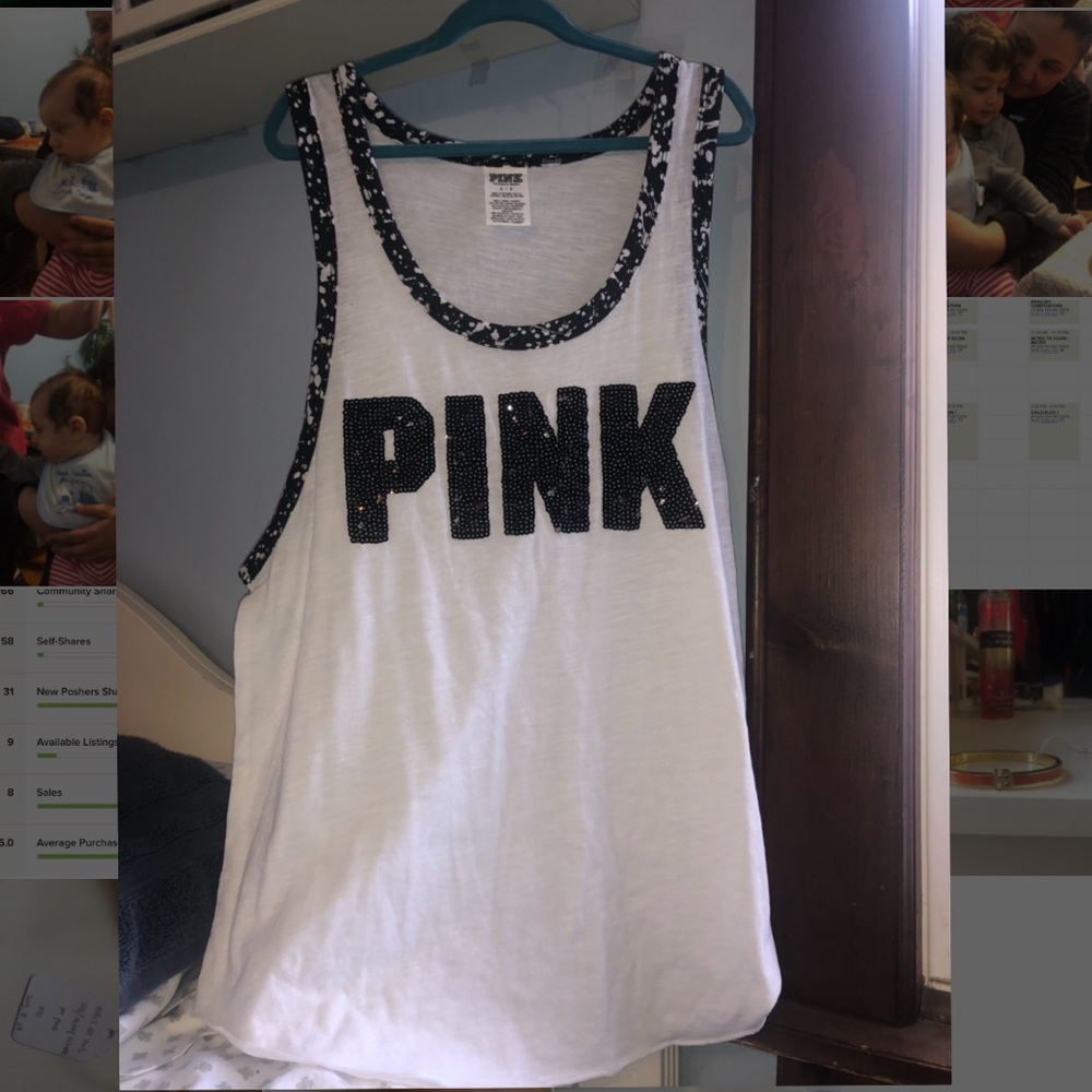 PINK Victoria’s Secret logo work out tank top